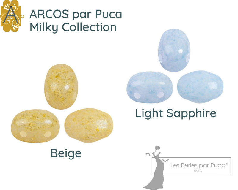 Samos par Puca, Milky Collection, 5g. ~20 beads, 10 Colors - The Argus Collection