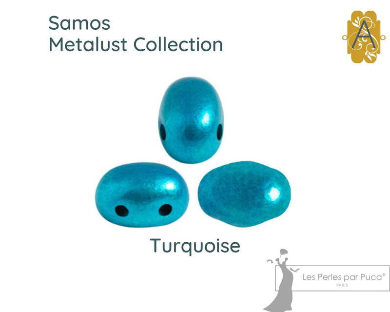 Samos - Metalust Collection, Les Perles par Puca, (5g, approx 20 beads) - The Argus Collection