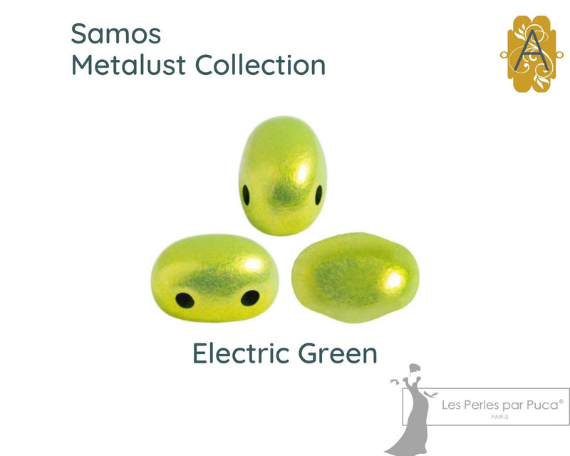 Samos - Metalust Collection, Les Perles par Puca, (5g, approx 20 beads) - The Argus Collection