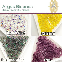 Brilliance Crystal Bicones 5328, 4mm - The Argus Collection