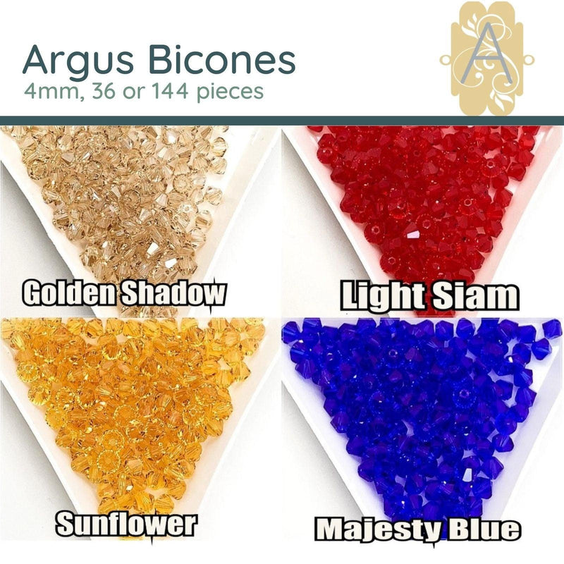 Brilliance Crystal Bicones 5328, 4mm - The Argus Collection