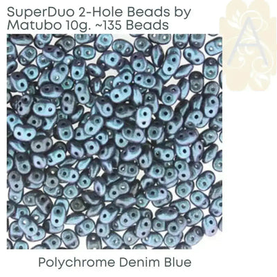 Superduo Beads, Polychrome Collection, 10g. 9 Colors - The Argus Collection
