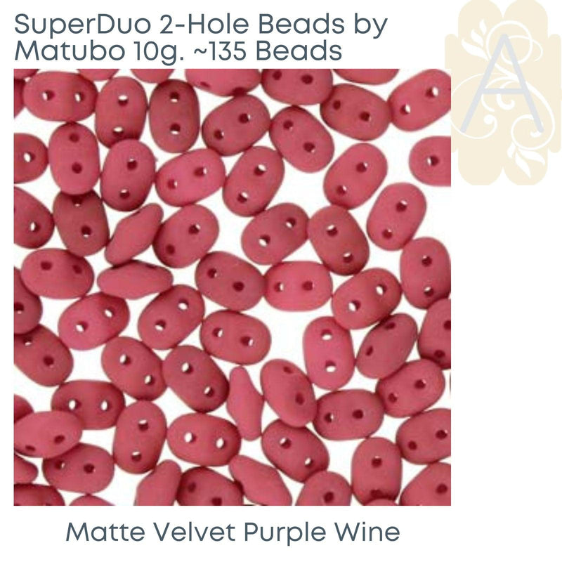 Superduo Beads, The Metallic & Matte Collections, 10g. 5 Colors - The Argus Collection