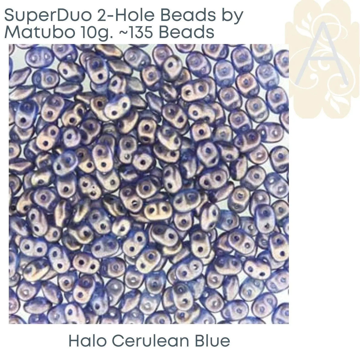 Superduo Beads, Halo Collection, 10g. 10 Colors - The Argus Collection