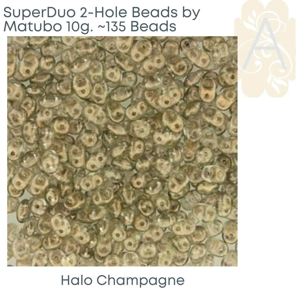 Superduo Beads, Halo Collection, 10g. 10 Colors - The Argus Collection