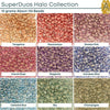 Superduo Beads, Halo Collection, 10g. 10 Colors - The Argus Collection