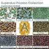 Superduo Beads, Crystal & Picasso Collections, 10g. 4 Colors - The Argus Collection