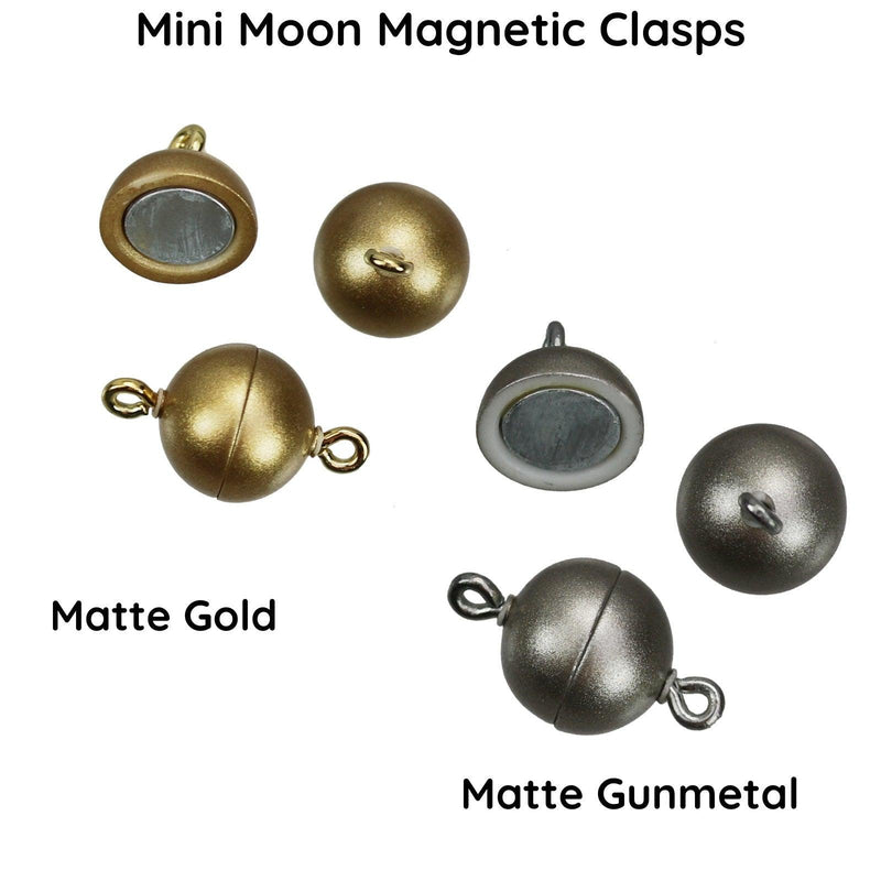 Mini Moon Rare Earth Magnetic Clasps, 10mm, in 7 Colors - The Argus Collection