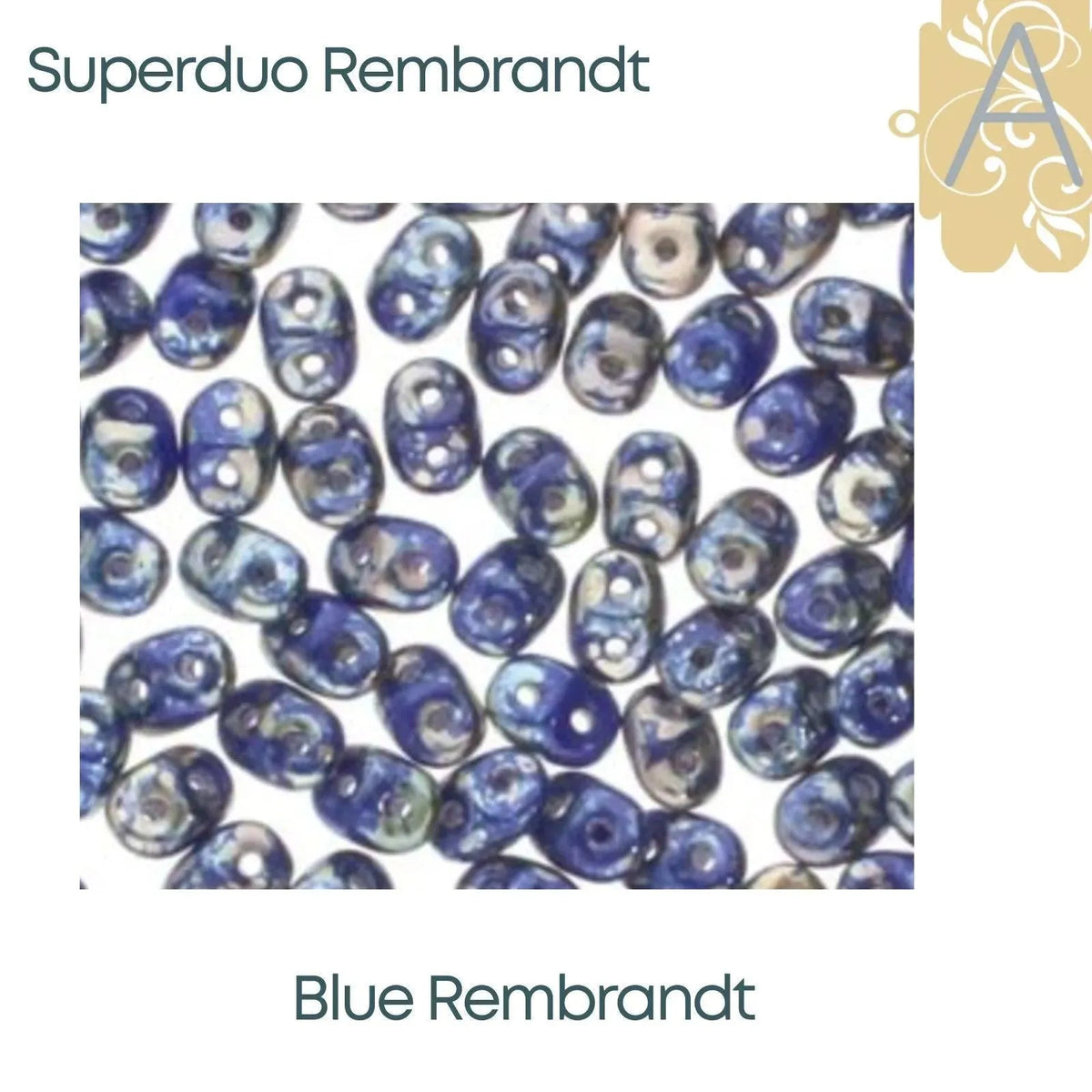 Superduo Beads, Rembrandt Collection, 10g. 5 Colors - The Argus Collection