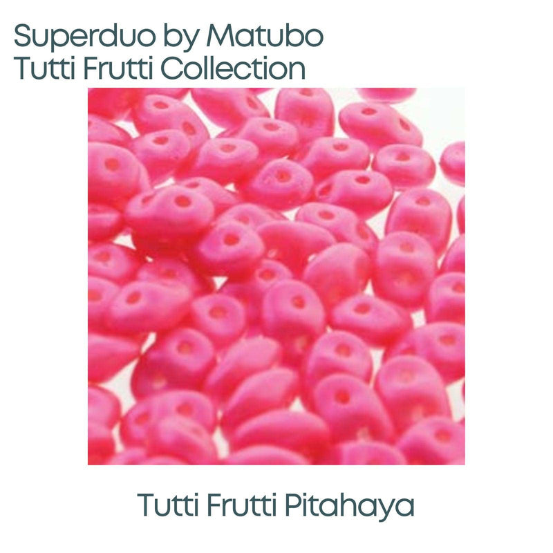 Superduo Beads, Tutti Frutti Collection, 10g. 7 Colors - The Argus Collection