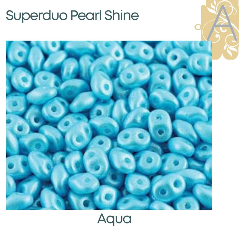 Superduo Beads by Matubo, Pearl Shine Collection, 10g. - The Argus Collection