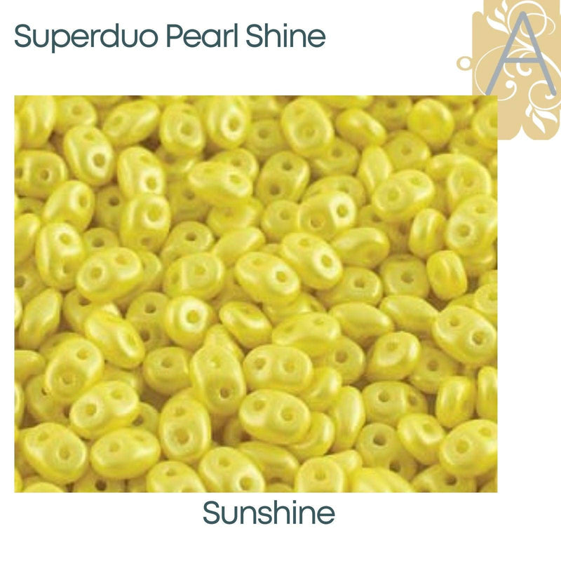 Superduo Beads by Matubo, Pearl Shine Collection, 10g. - The Argus Collection