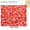 Superduo Beads by Matubo, Pearl Shine Collection, 10g. - The Argus Collection