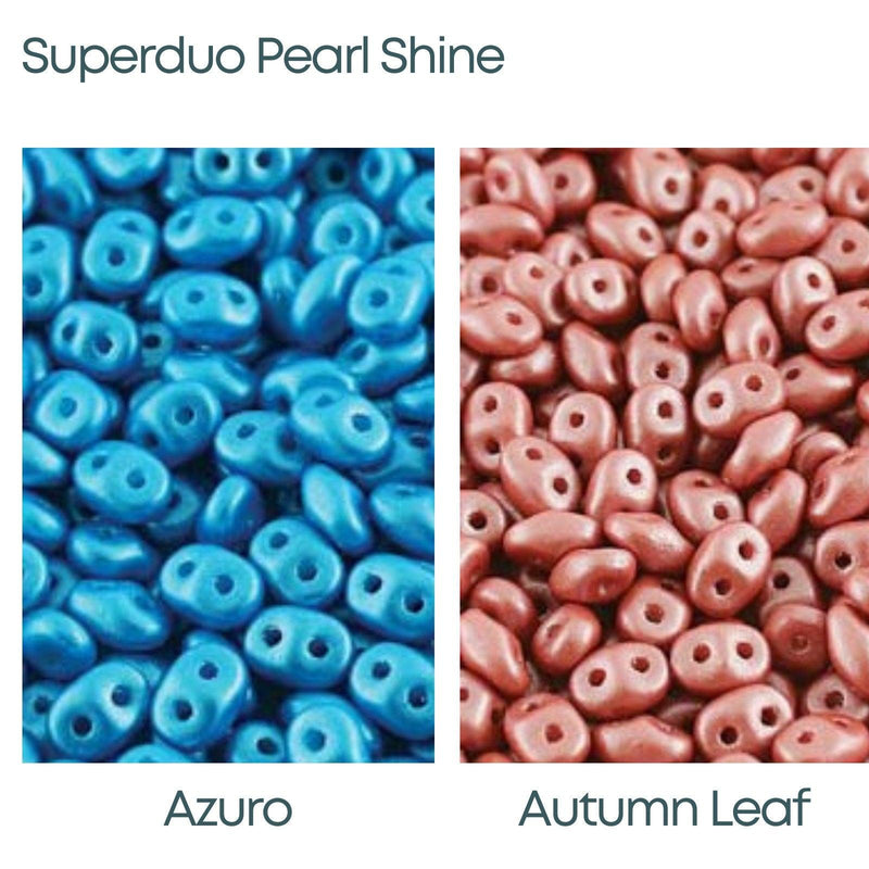 Superduo Beads by Matubo, Pearl Shine Collection, 10g. - The Argus Collection