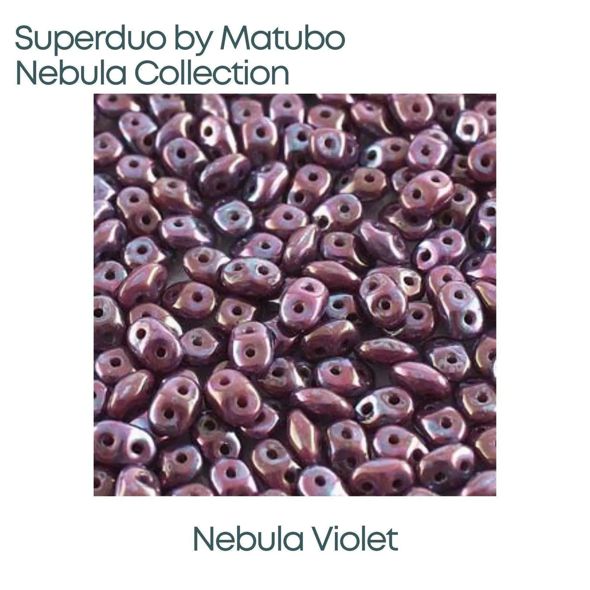 Superduo Beads, Nebula Collection, 10g. 11 Colors - The Argus Collection