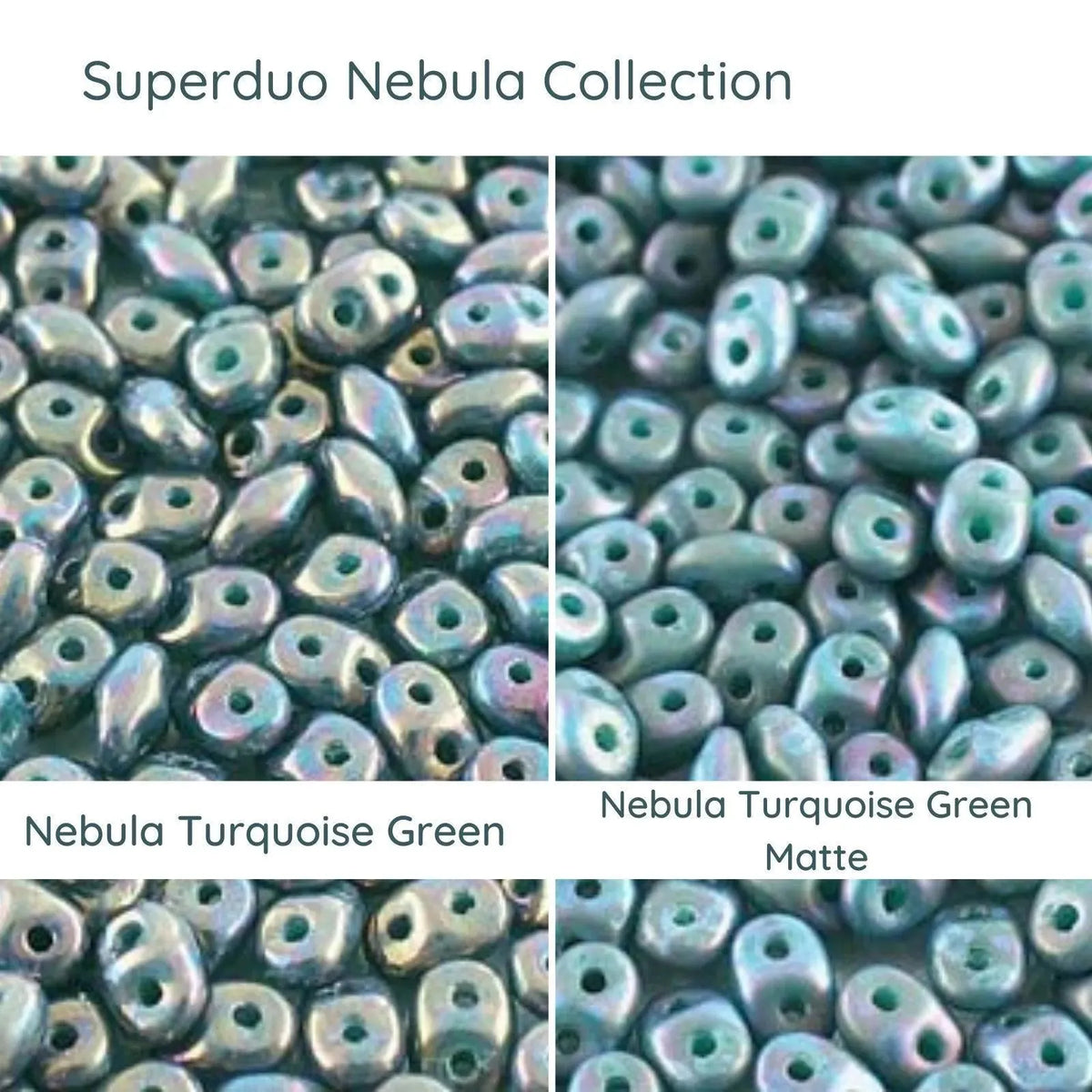 Superduo Beads, Nebula Collection, 10g. 11 Colors - The Argus Collection