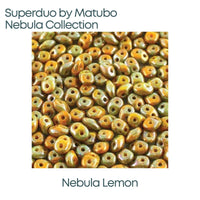 Superduo Beads, Nebula Collection, 10g. 11 Colors - The Argus Collection