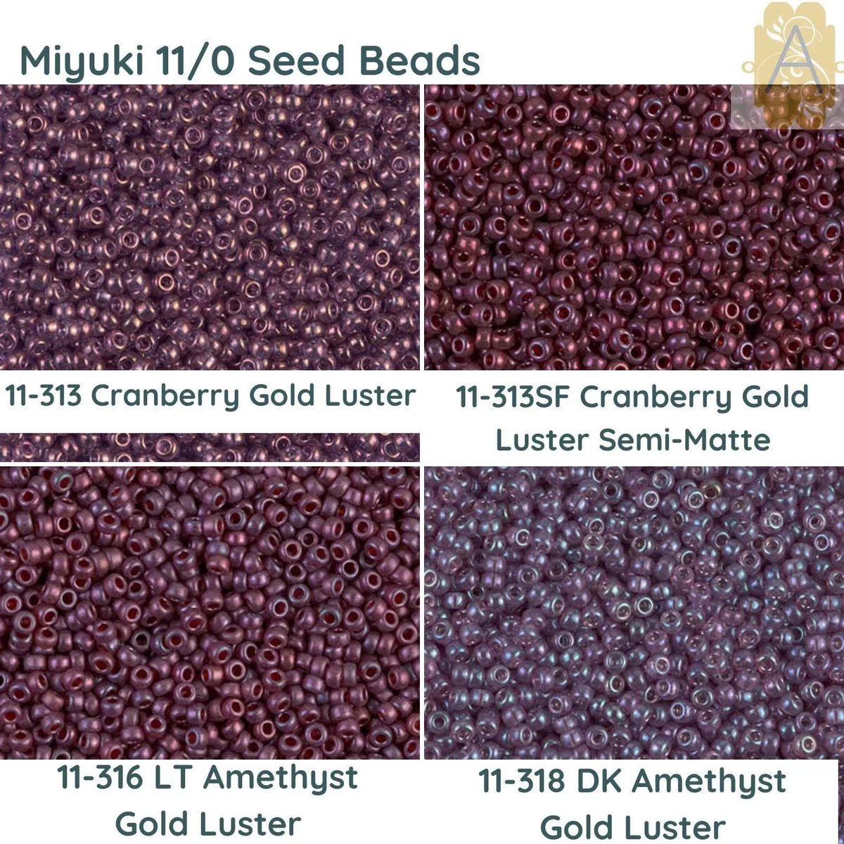 11/0 Miyuki Seed beads 23g, 11-0313, 11-0313SF, 11-0316, 11-0318 - The Argus Collection