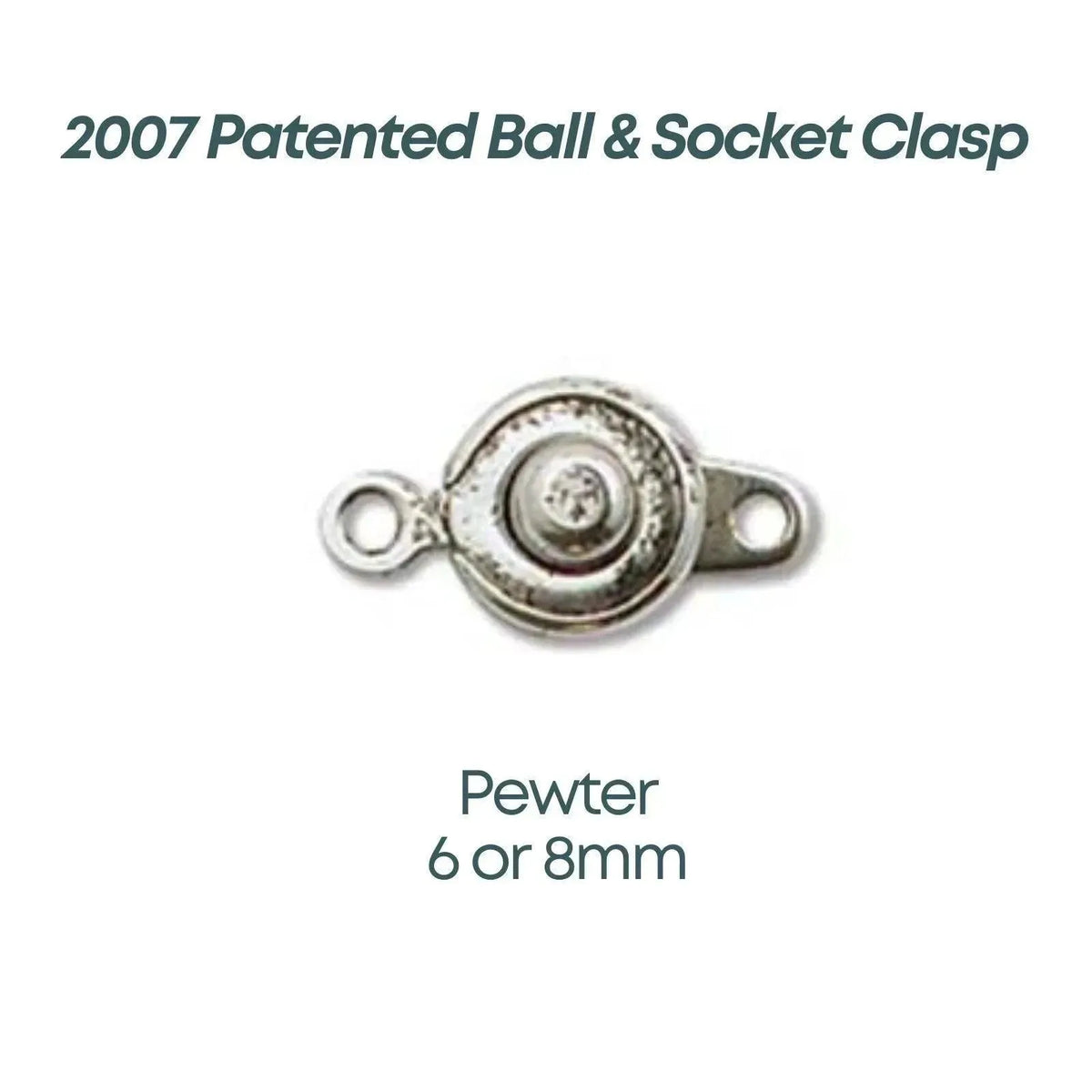 Ball & Socket Clasps SECONDS (Patented 2007), Premium Quality, 6 Sets - The Argus Collection