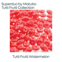 Superduo Beads, Tutti Frutti Collection, 10g. 7 Colors - The Argus Collection