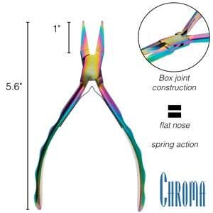 Chroma Series Flat Nose Pliers, Stainless Steel, Comfort Grip - The Argus Collection