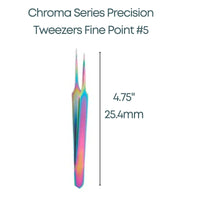 Chroma Series Tweezer, Fine Point #5, for Knotting or Fine Work - The Argus Collection