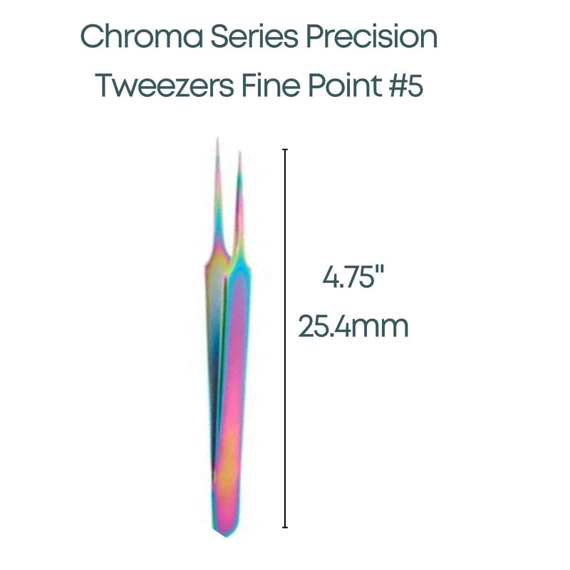 Chroma Series Tweezer, Fine Point #5, for Knotting or Fine Work - The Argus Collection