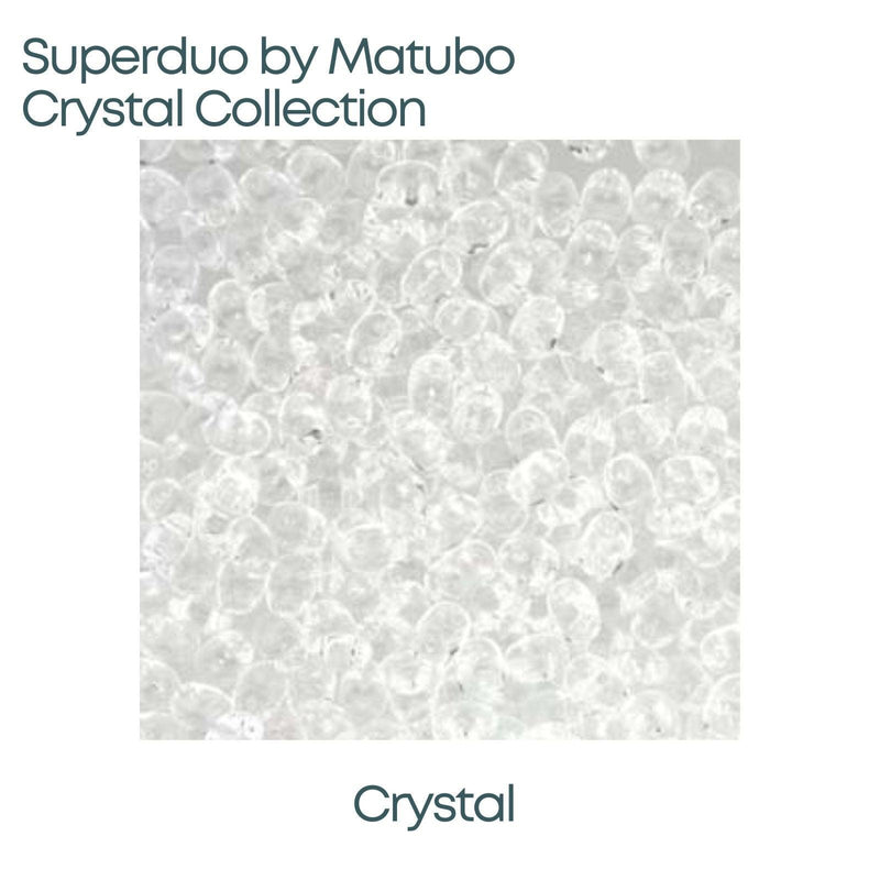 Superduo Beads, Crystal Collection, 10g. 5 Colors - The Argus Collection