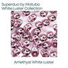 Superduo Beads, White Luster Collection, 10g. 9 Colors - The Argus Collection