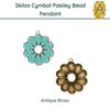 Skilos by Cymbal Paisley Bead Pendant or Earring Settings, 4 Finishes - The Argus Collection