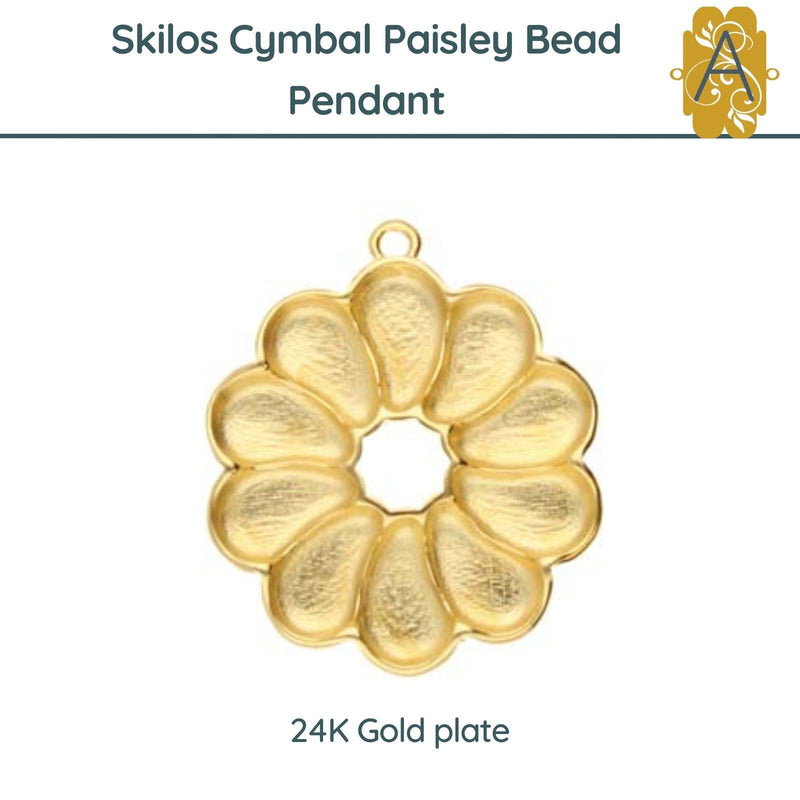 Skilos by Cymbal Paisley Bead Pendant or Earring Settings, 4 Finishes - The Argus Collection