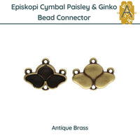 Episkopi by Cymbal Paisley & Ginko Bead Connectors in 4 Finishes - The Argus Collection