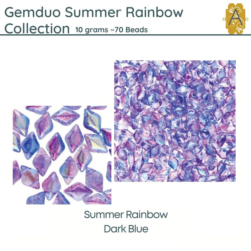 Gemduo Beads, Summer Rainbow Collection, 10g. - The Argus Collection