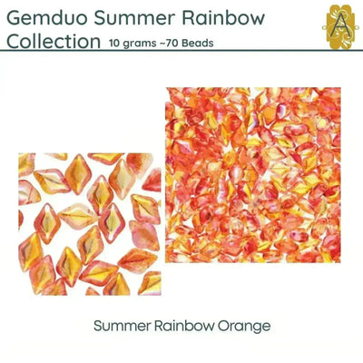 Gemduo Beads, Summer Rainbow Collection, 10g. - The Argus Collection