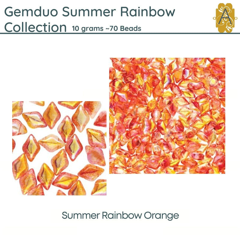 Gemduo Beads, Summer Rainbow Collection, 10g. - The Argus Collection