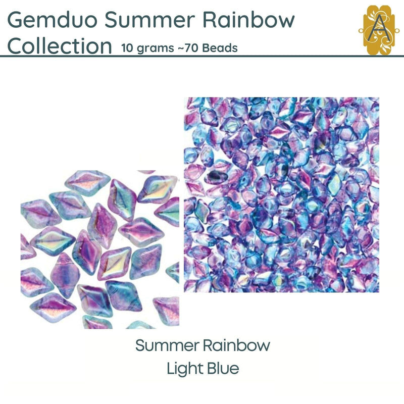 Gemduo Beads, Summer Rainbow Collection, 10g. - The Argus Collection