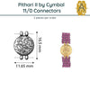 Pithari II, Cymbal 11/0 Connectors, in 4 Finishes - The Argus Collection