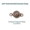 Ball & Socket Clasps SECONDS (Patented 2007), Premium Quality, 6 Sets - The Argus Collection