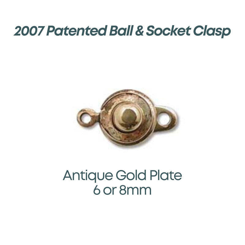 Ball & Socket Clasps (Patented 2007), Premium Quality, 2 Sets, 7 Finishes - The Argus Collection