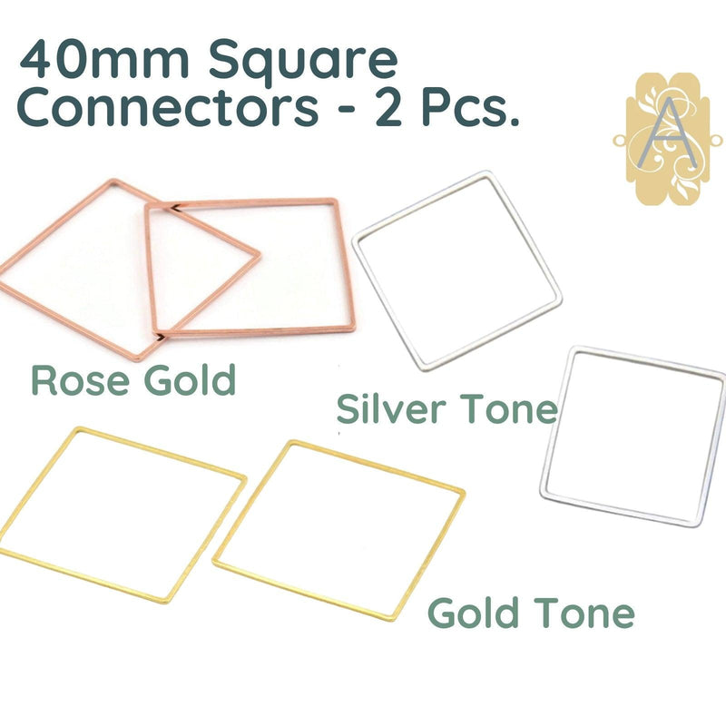 Square Frame Connectors, 40mm in 3 Finishes - The Argus Collection