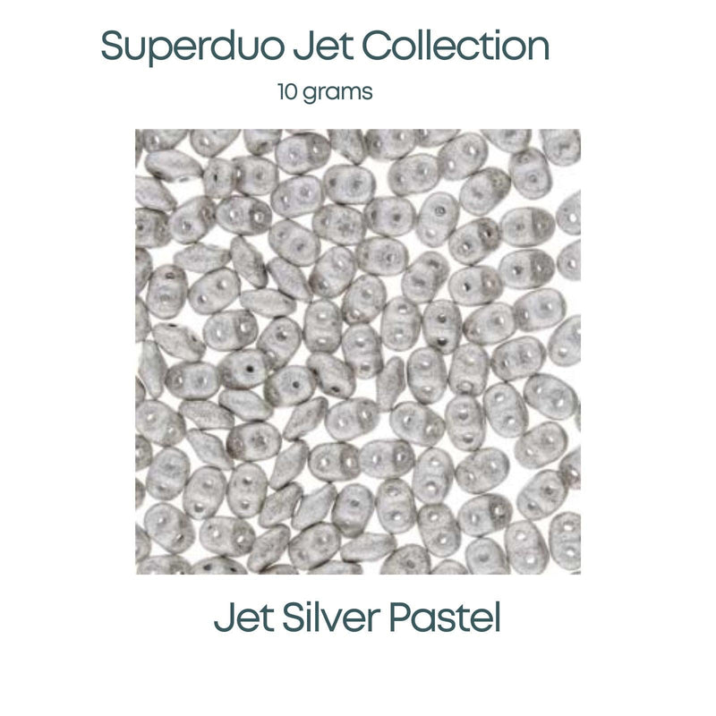 Superduo Beads, Jet Collection, 10g. 6 Colors - The Argus Collection