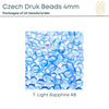 Czech Druk Beads, 4mm, 9 Colors - The Argus Collection