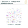 Czech Druk Beads, 4mm, 9 Colors - The Argus Collection