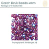 Czech Druk Beads, 4mm, 8 Colors - The Argus Collection