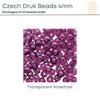 Czech Druk Beads, 4mm, 8 Colors - The Argus Collection