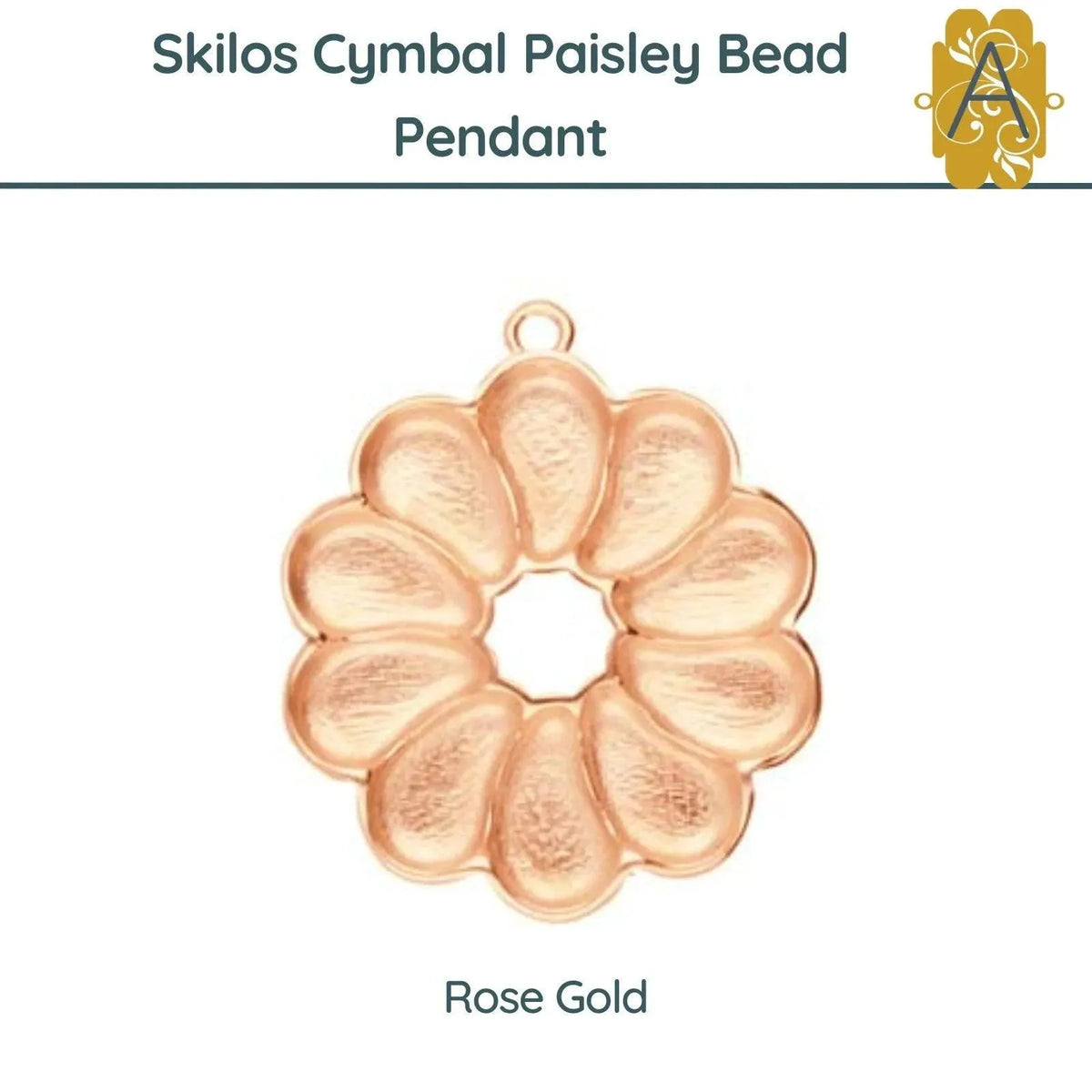 Skilos by Cymbal Paisley Bead Pendant or Earring Settings, 4 Finishes - The Argus Collection