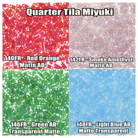 Miyuki Quarter Tila, 5g, QTL140FR, QTL142FR, QTL146FR, QTL148FR - The Argus Collection