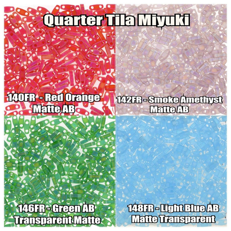 Miyuki Quarter Tila, 5g, QTL140FR, QTL142FR, QTL146FR, QTL148FR - The Argus Collection