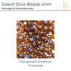 Czech Druk Beads 4mm, Assorted, 8 colors - The Argus Collection