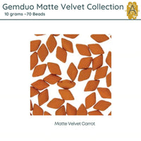 Gemduo Beads, Matte Velvet Collection, 10g. - The Argus Collection